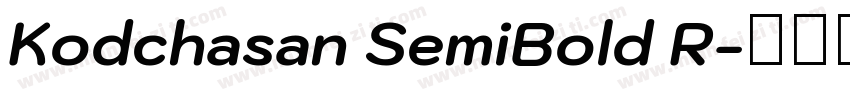 Kodchasan SemiBold R字体转换